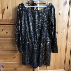 New Zara Romper, gold sequins size M